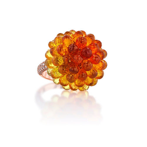 Estate Jewelry - Chopard Copacabana Yellow/Orange Sapphire Ring | Manfredi Jewels