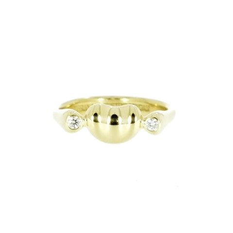 Elsa Peretti 18K Yellow Gold Diamond Heart Ring