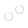 Estate Jewelry - Emerald and Diamond White Gold In/Out Hoop Earrings | Manfredi Jewels