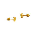 Estate Jewelry - Graff Fancy Vivid Yellow Cushion cut Diamond Stud Earrings | Manfredi Jewels