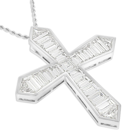 Graff Platinum Diamond Cross Necklace