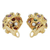 Estate Jewelry - H.Stern 18 K Yellow Gold Multi Color Stone Earrings | Manfredi Jewels