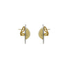 Estate Jewelry - Manfredi 18K Yellow and White Gold Half Moon Diamond Earrings | Jewels