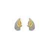 Estate Jewelry - Manfredi 18K Yellow and White Gold Half Moon Diamond Earrings | Jewels