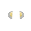 Estate Jewelry - Manfredi 18K Yellow and White Gold Half Moon Diamond Earrings | Jewels