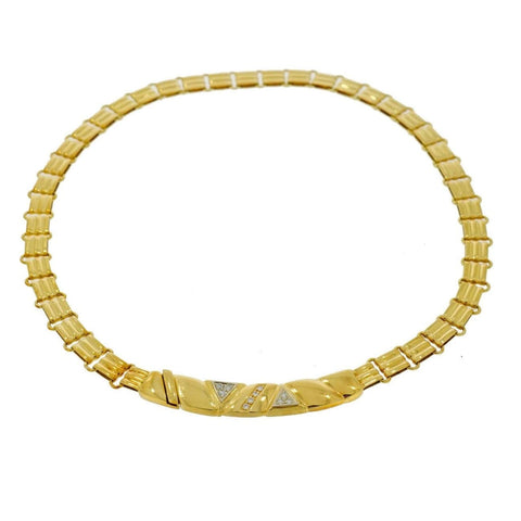 Manfredi 18K Yellow Gold and Pavè Diamond Necklace