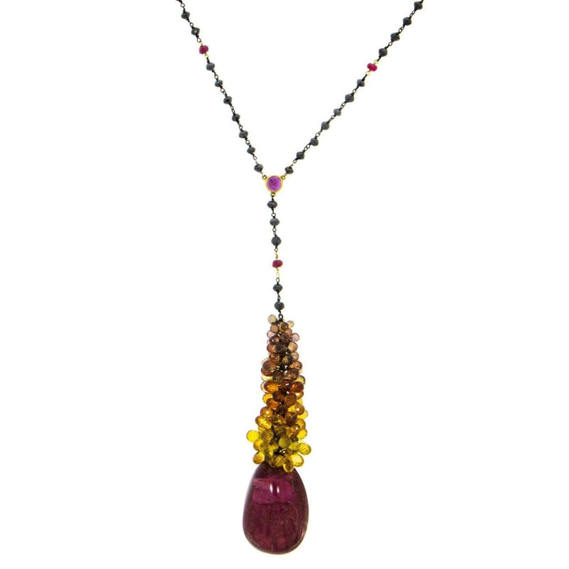 Estate Jewelry - Mariani Multi - Colored Sapphire Pendant Necklace | Manfredi Jewels