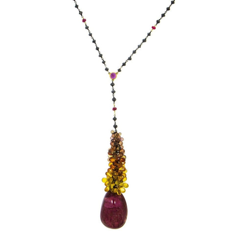 Mariani Multi-Colored Sapphire Pendant Necklace