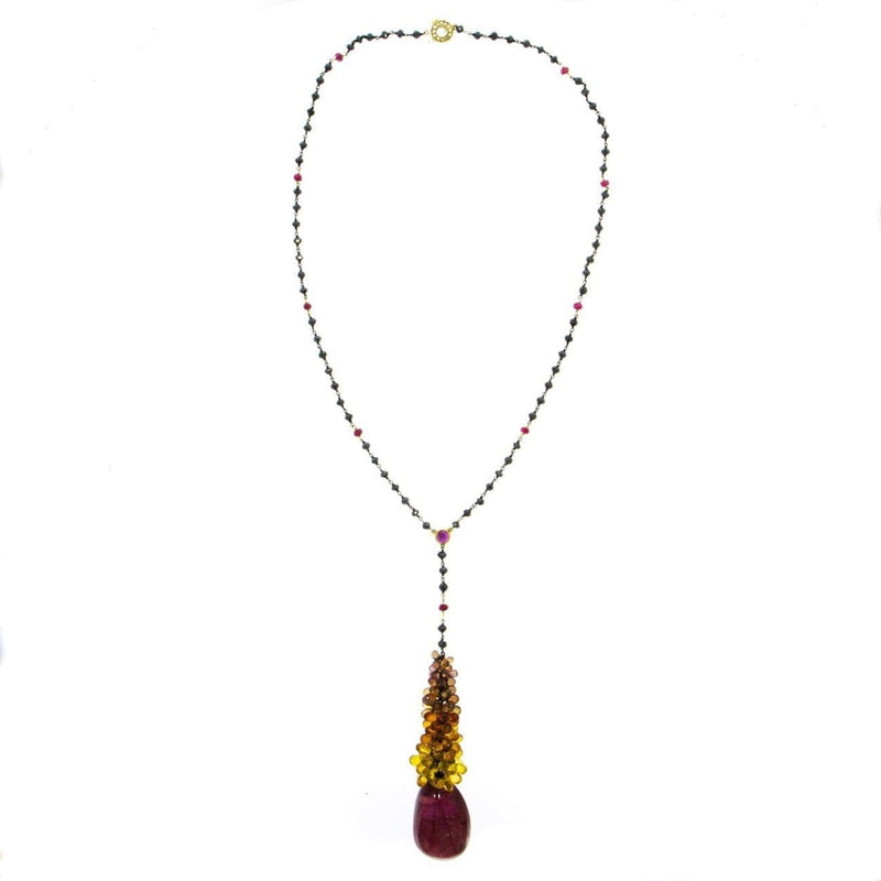 Estate Jewelry - Mariani Multi - Colored Sapphire Pendant Necklace | Manfredi Jewels