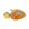 Estate Jewelry - Multi - Gemstones Yellow Gold Heart Pendant/Brooch | Manfredi Jewels