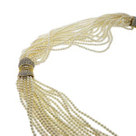 Estate Jewelry - Multistrand Pearl Necklace/Bracelet Set with Diamond Clasp | Manfredi Jewels