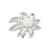 Estate Jewelry - Platinum Diamond & Cultured Pearl Floral Brooch | Manfredi Jewels