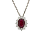 Estate Jewelry - Ruby & Diamond Pendant | Manfredi Jewels