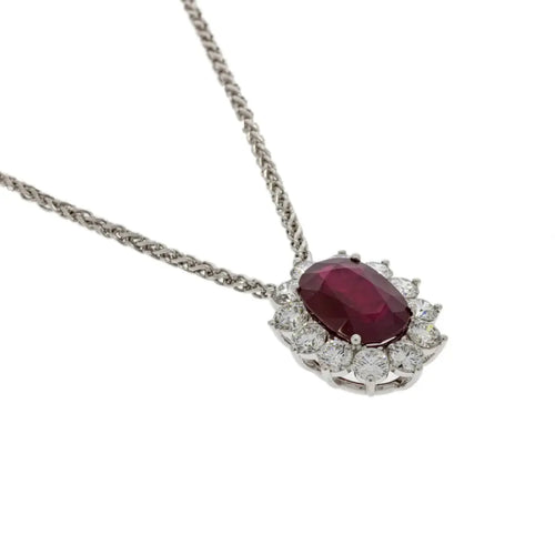Estate Jewelry - Ruby & Diamond Pendant | Manfredi Jewels