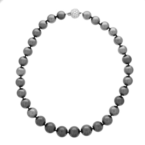 Estate Jewelry Estate Jewelry - South Sea Pearls Pavé Diamond Necklace | Manfredi Jewels