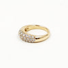 Estate Jewelry - Yellow Gold Pavè Diamond Domed Ring | Manfredi Jewels