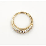 Estate Jewelry Estate Jewelry - Yellow Gold Pavè Diamond Domed Ring | Manfredi Jewels
