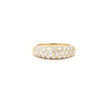 Estate Jewelry - Yellow Gold Pavè Diamond Domed Ring | Manfredi Jewels