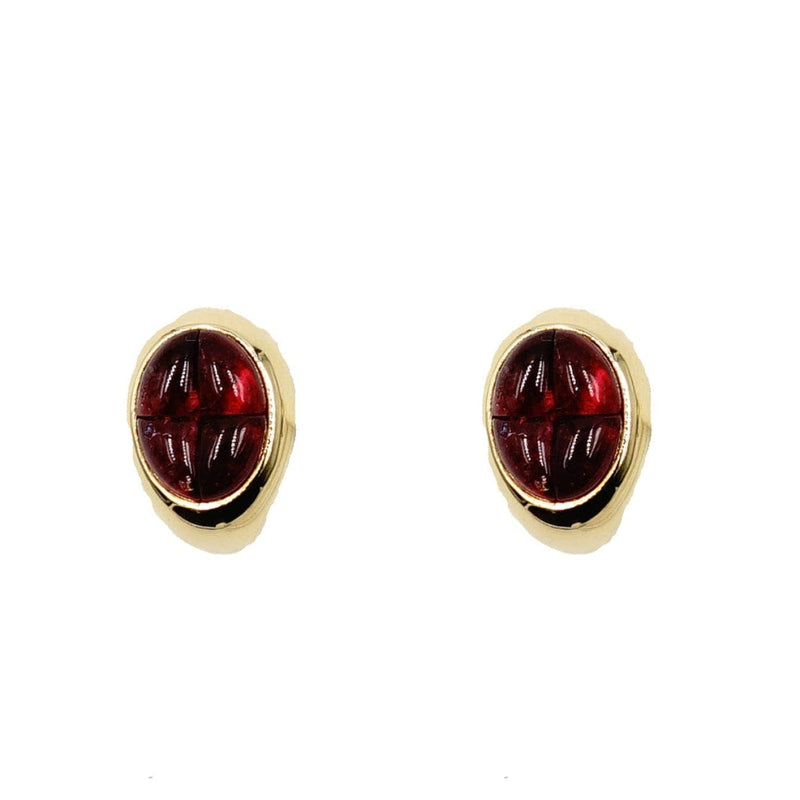 Estate Jewelry - Yellow Gold Pink Tourmaline Earrings | Manfredi Jewels