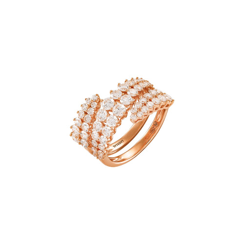 Etho Maria Jewelry - 18K Rose Gold Diamond Loop Ring | Manfredi Jewels