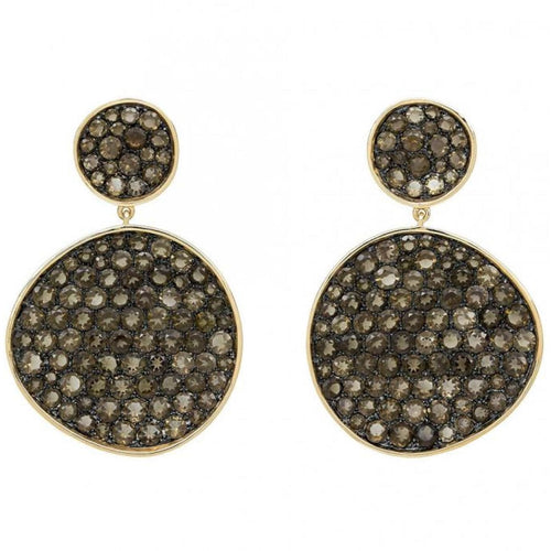 Etho Maria Jewelry - Amoeba 18K Rose Gold Smoky Quartz Earrings | Manfredi Jewels