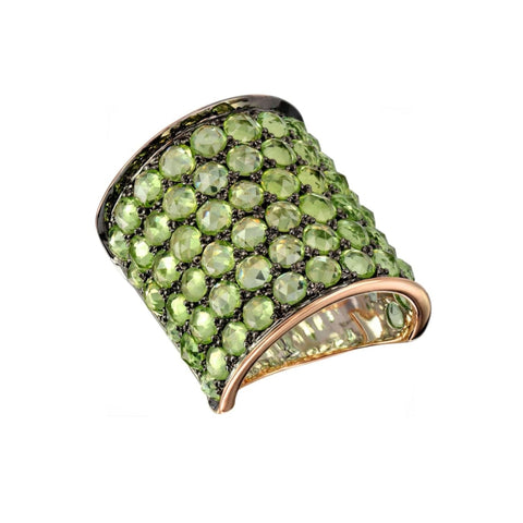 Amoeba Peridot 18K Rose Gold Ring