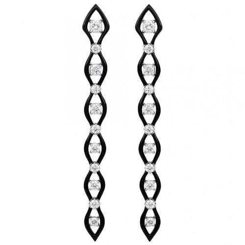 Etho Maria Jewelry - Diamonds In Color 18K White Gold Hand Carved Ceramic & Earrings | Manfredi Jewels