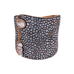 Etho Maria Jewelry - Diem 18K Rose Gold Blue Topaz And Aquamarine Cuff Bracelet | Manfredi Jewels