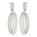 Etho Maria Jewelry - Gemini 18K White Gold Diamond Hoop Earrings | Manfredi Jewels