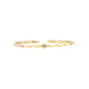 Etho Maria Jewelry - Noble 18K Yellow Gold Brown Diamond and Pink Ceramic Bangle Bracelet | Manfredi Jewels