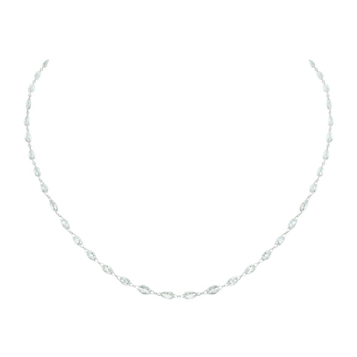 Etho Maria Jewelry - Platinum Briolletes Diamond Necklace | Manfredi Jewels