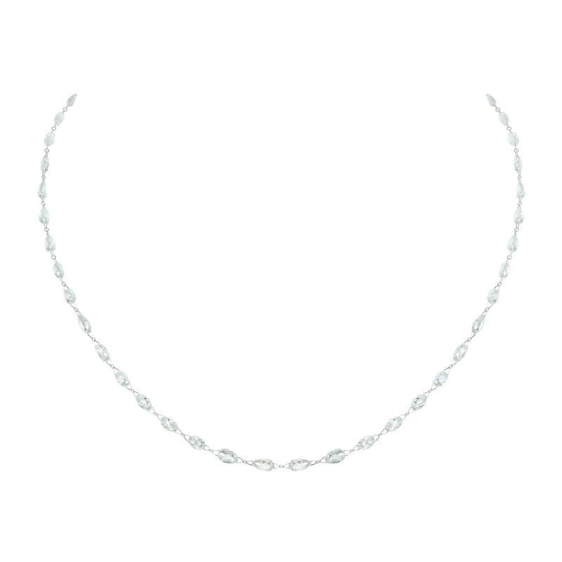 Etho Maria Jewelry - Platinum Briolletes Diamond Necklace | Manfredi Jewels
