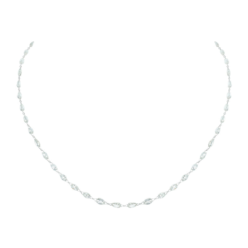 Etho Maria Jewelry - Platinum Briolletes Diamond Necklace | Manfredi Jewels