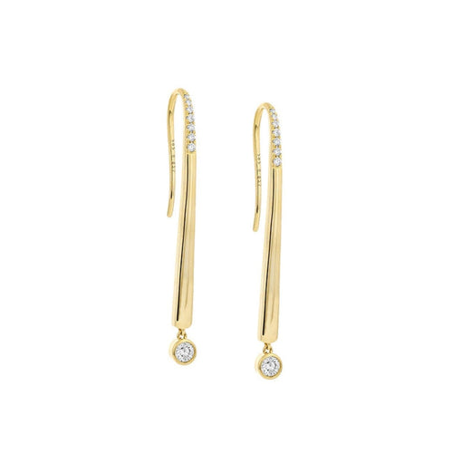 Facet Barcelona Jewelry - Match Stick 14Kt Yellow Gold Earrings | Manfredi Jewels