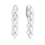 Facet Barcelona Jewelry - Red Carpet 18K White Gold Marquise Cut 4.95 ct Diamond Earrings | Manfredi Jewels