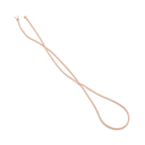 Facet Barcelona Jewelry - Tennis 14K Rose Gold 18 Inches Eternity 1.5 ct Diamond Necklace | Manfredi Jewels