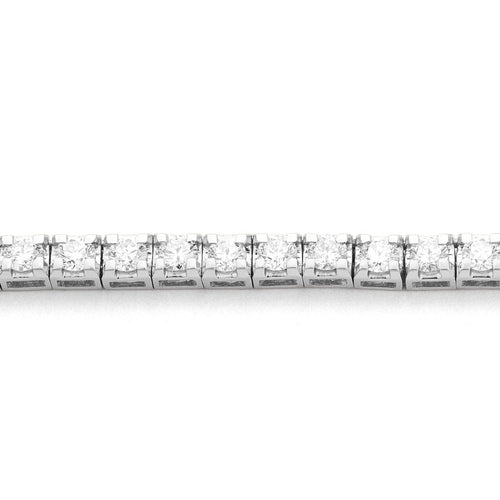 Facet Barcelona Jewelry - Tennis 14K White Gold 16.5 in 7 ct Diamond Necklace | Manfredi Jewels