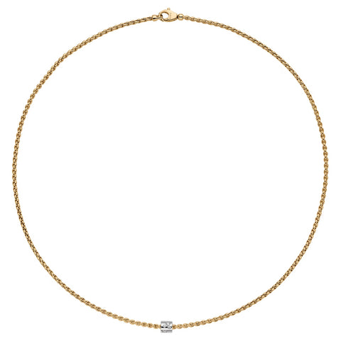 Aria 18K Yellow & White Gold Diamond Necklace