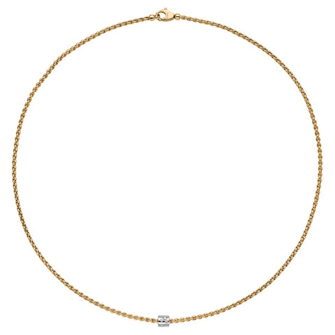Aria 18K Yellow & White Gold Diamond Necklace