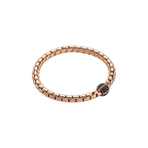 Eka 18K Rose Gold Black Pavè Diamond Bracelet