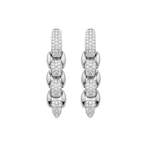 Fope Jewelry - Eka 18K White Gold Diamond Pendant Earrings | Manfredi Jewels