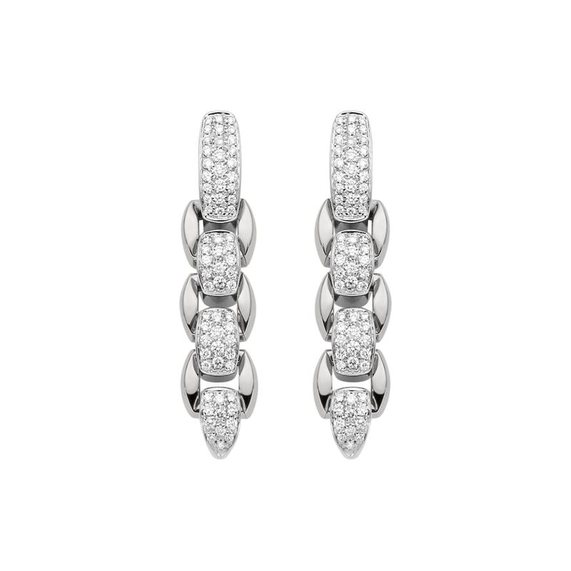 Fope Jewelry - Eka 18K White Gold Diamond Pendant Earrings | Manfredi Jewels