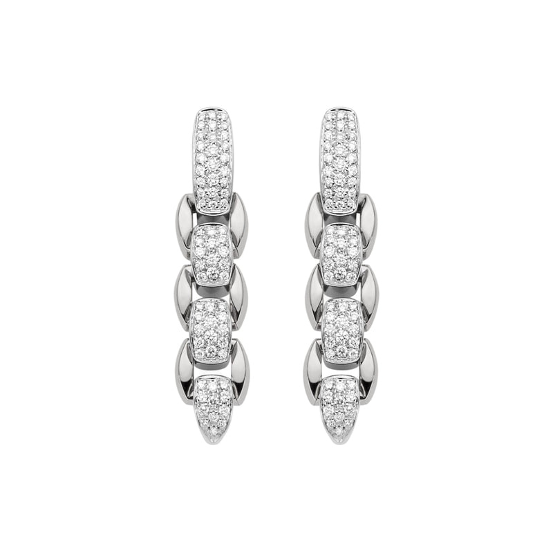 Fope Jewelry - Eka 18K White Gold Diamond Pendant Earrings | Manfredi Jewels