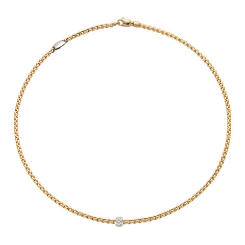 Eka 18K Yellow & White Gold Pavè Diamond Necklace