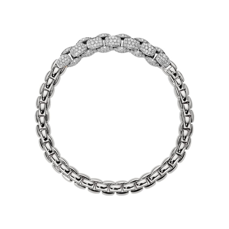 Fope Jewelry - Eka Flexit 18K White Gold Diamond Bracelet | Manfredi Jewels