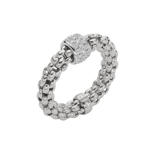 Fope Jewelry - Flex’it Ring with Diamond Pave | Manfredi Jewels