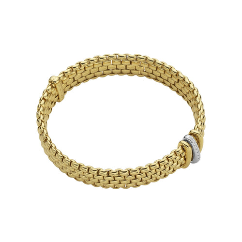 Fope Jewelry - Panorama 18K Yellow & White Gold Diamonds Bracelet | Manfredi Jewels