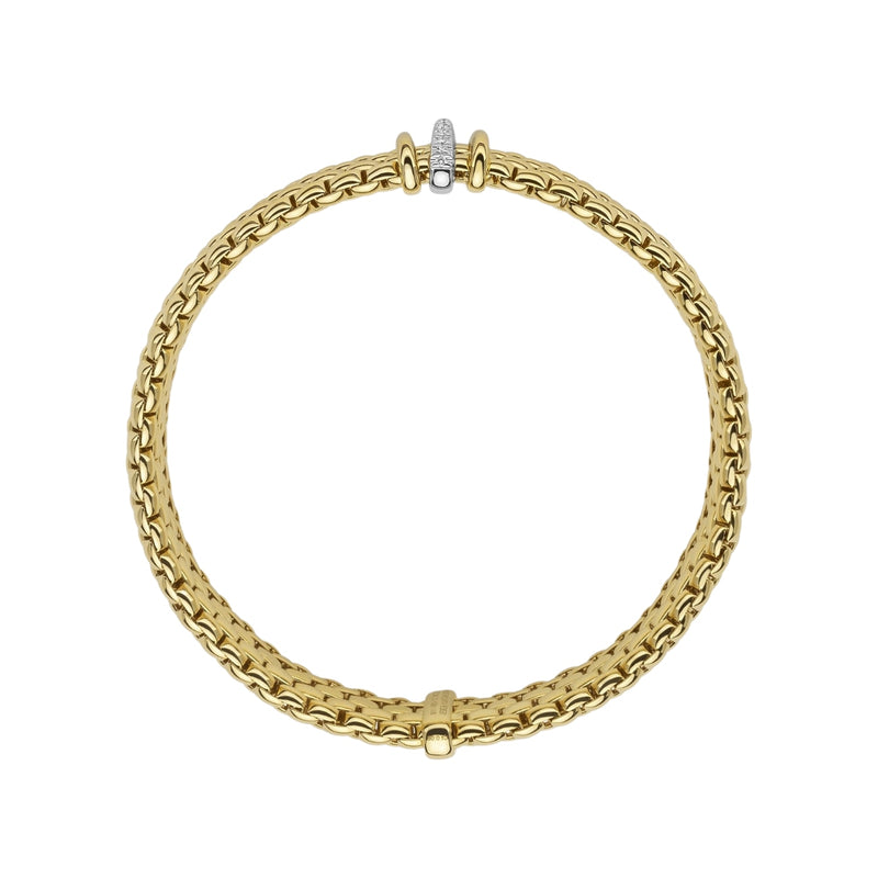 Fope Jewelry - Panorama 18K Yellow & White Gold Diamonds Bracelet | Manfredi Jewels