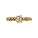 Fope Jewelry - Solo 18K Yellow & White Gold Pavè Diamond Ring | Manfredi Jewels