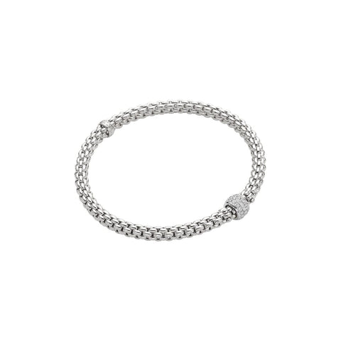 Solo 18K White Gold & Diamond Bracelet